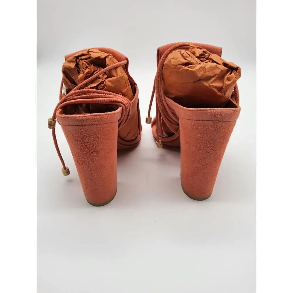 Santoni Suede Lace Up the Leg Sandal